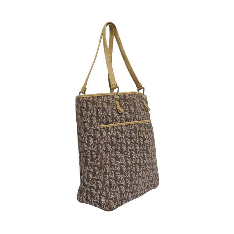 DIOR Trotter Shoulder Bag, Canvas, Brown
