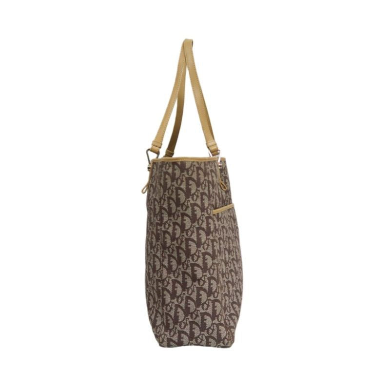 DIOR Trotter Shoulder Bag, Canvas, Brown