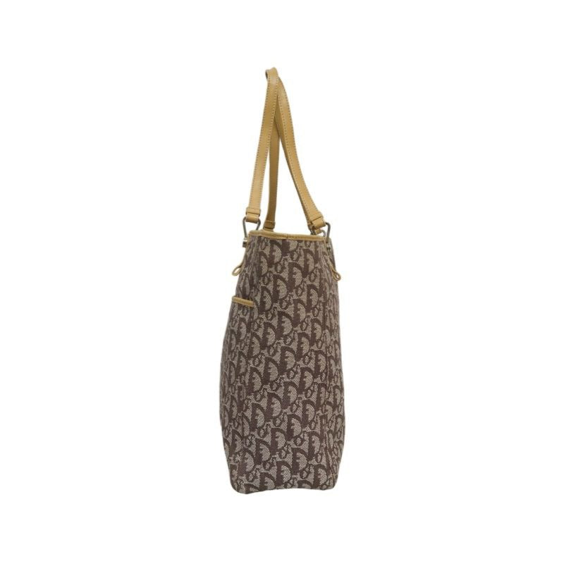 DIOR Trotter Shoulder Bag, Canvas, Brown