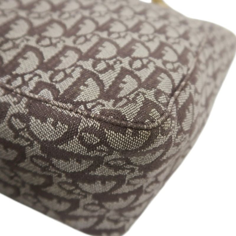DIOR Trotter Shoulder Bag, Canvas, Brown