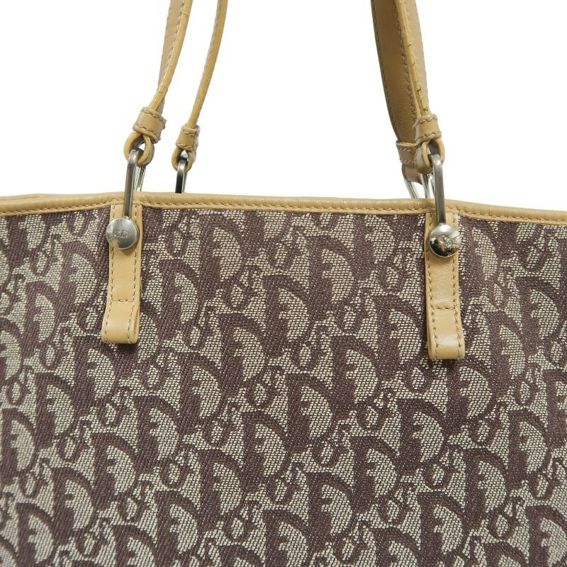 DIOR Trotter Shoulder Bag, Canvas, Brown