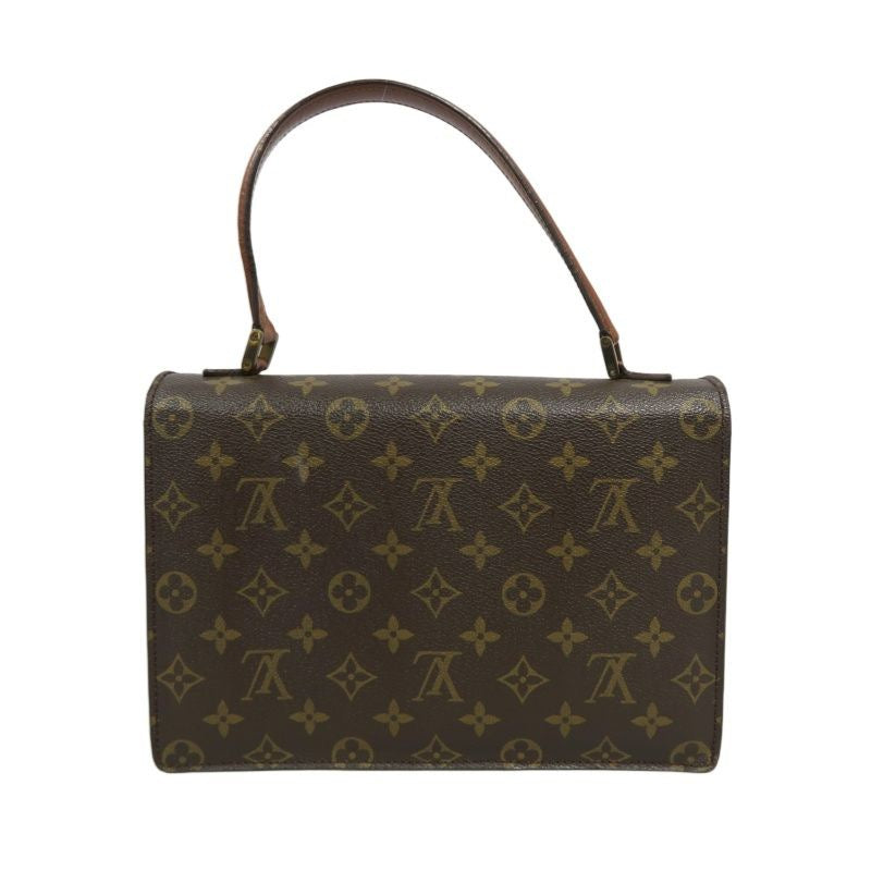 LOUIS VUITTON Concorde Monogram Handbag, Brown, with lock and key