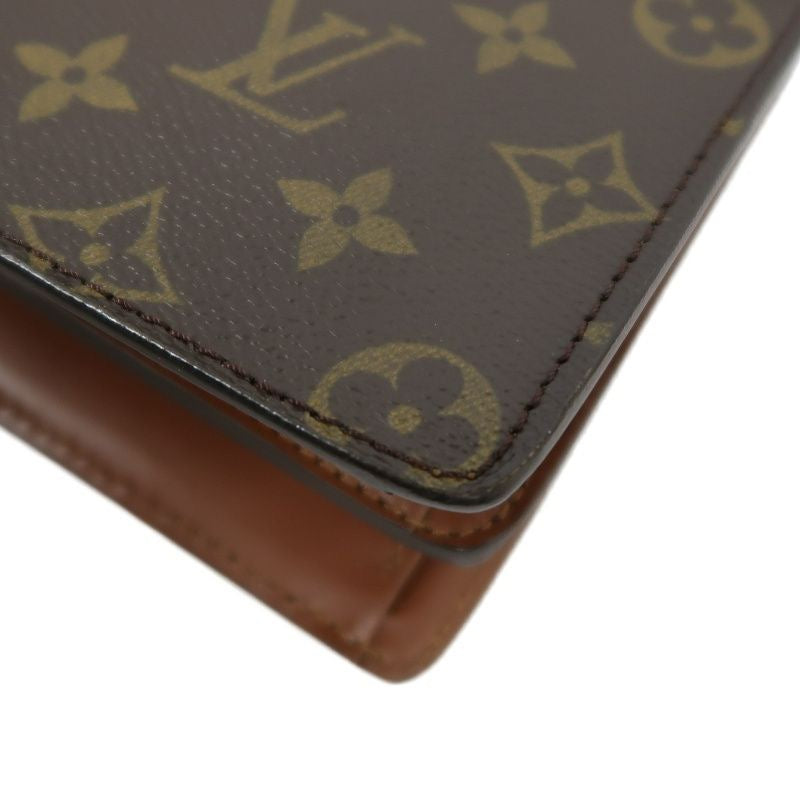LOUIS VUITTON Concorde Monogram Handbag, Brown, with lock and key