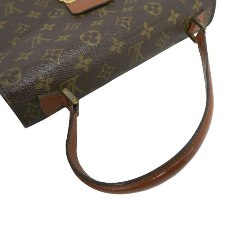 LOUIS VUITTON Concorde Monogram Handbag, Brown, with lock and key
