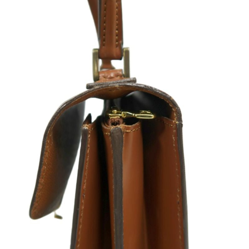 LOUIS VUITTON Concorde Monogram Handbag, Brown, with lock and key