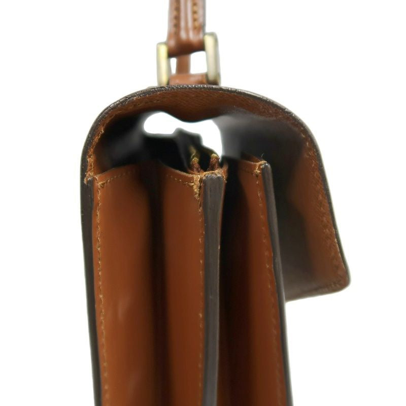 LOUIS VUITTON Concorde Monogram Handbag, Brown, with lock and key