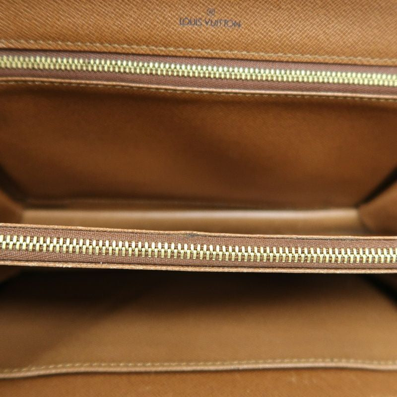 LOUIS VUITTON Concorde Monogram Handbag, Brown, with lock and key