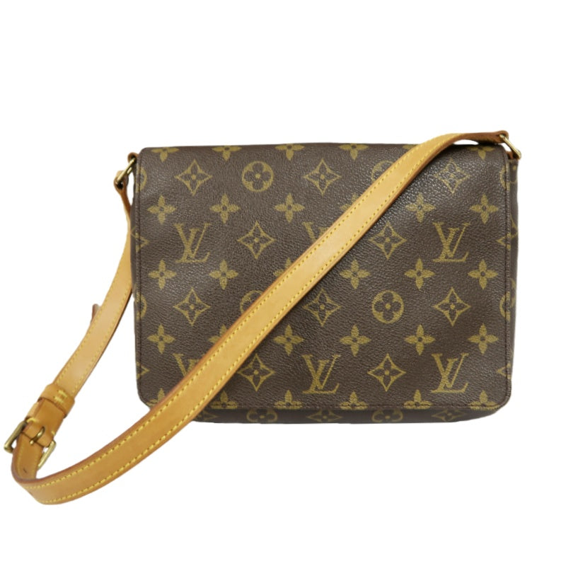 LOUIS VUITTON Monogram Musette Tango Short Brown Crossbody Bag