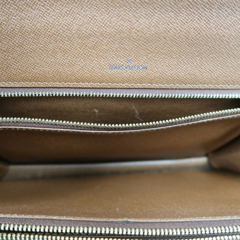 LOUIS VUITTON Concorde Monogram Handbag, Brown, with lock and key