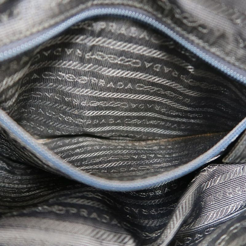 PRADA Nylon Chain Shoulder Bag, Navy, Gold Hardware, with dust bag