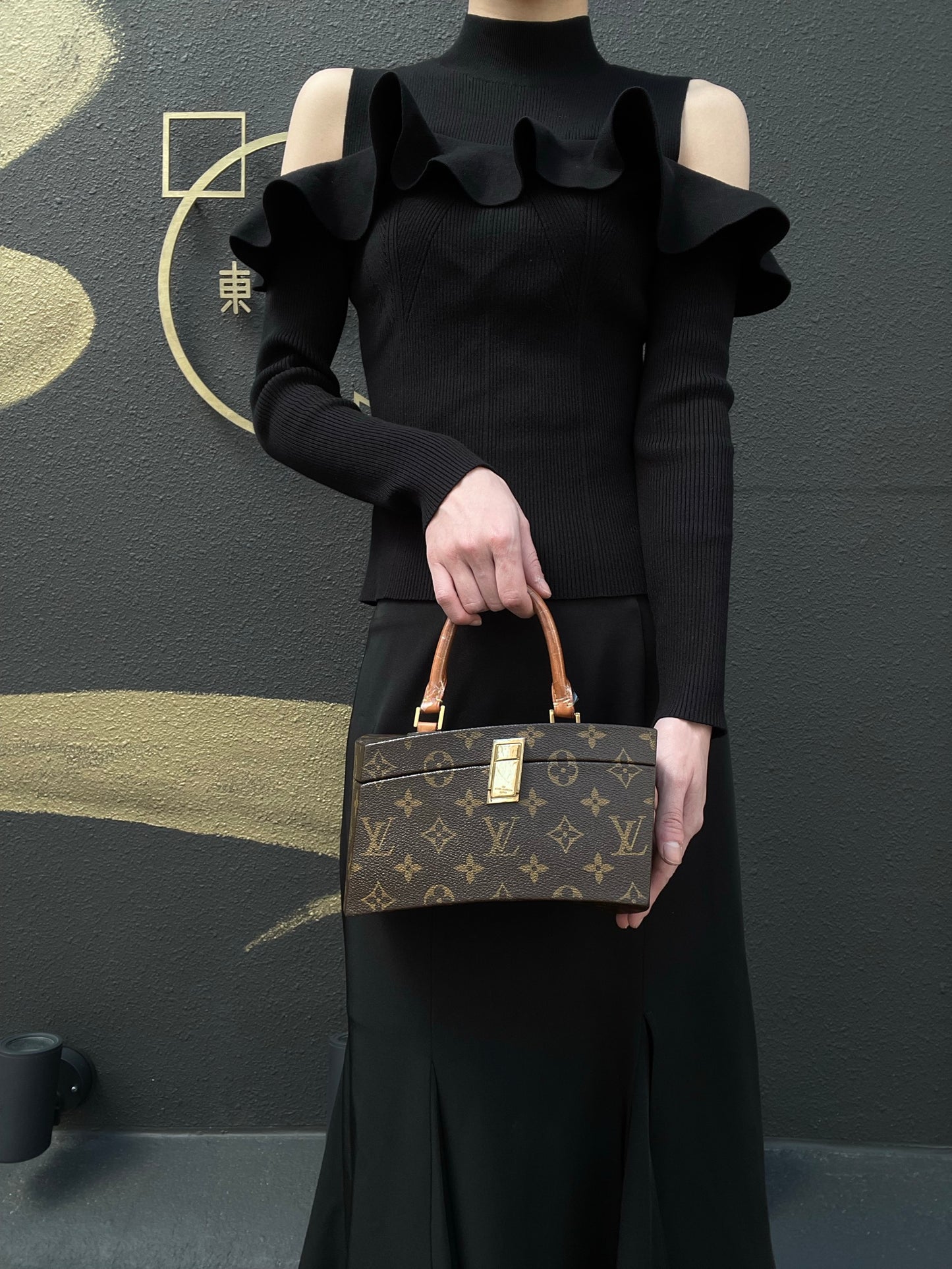 Louis Vuitton Monogram Canvas Twist Box Handbag (PVC Coated Canvas)