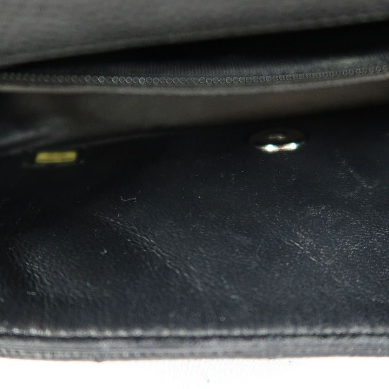 CHANEL Classic Flap Shoulder Bag, Caviar Leather, Black, Silver Hardware, No Worn Photos