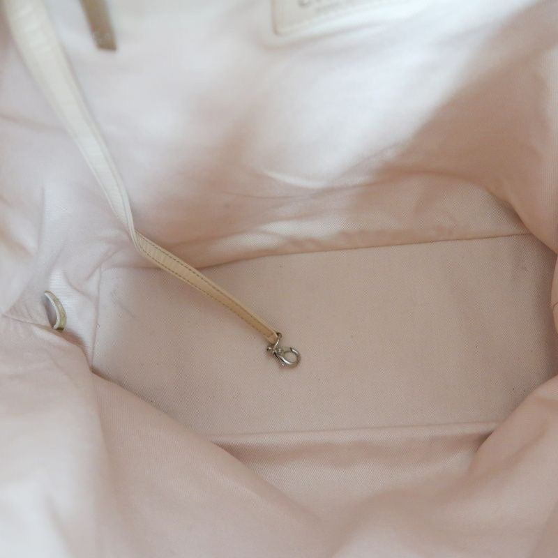 CHANEL Deauville Backpack Drawstring, Pink Canvas, Authenticity Card Included