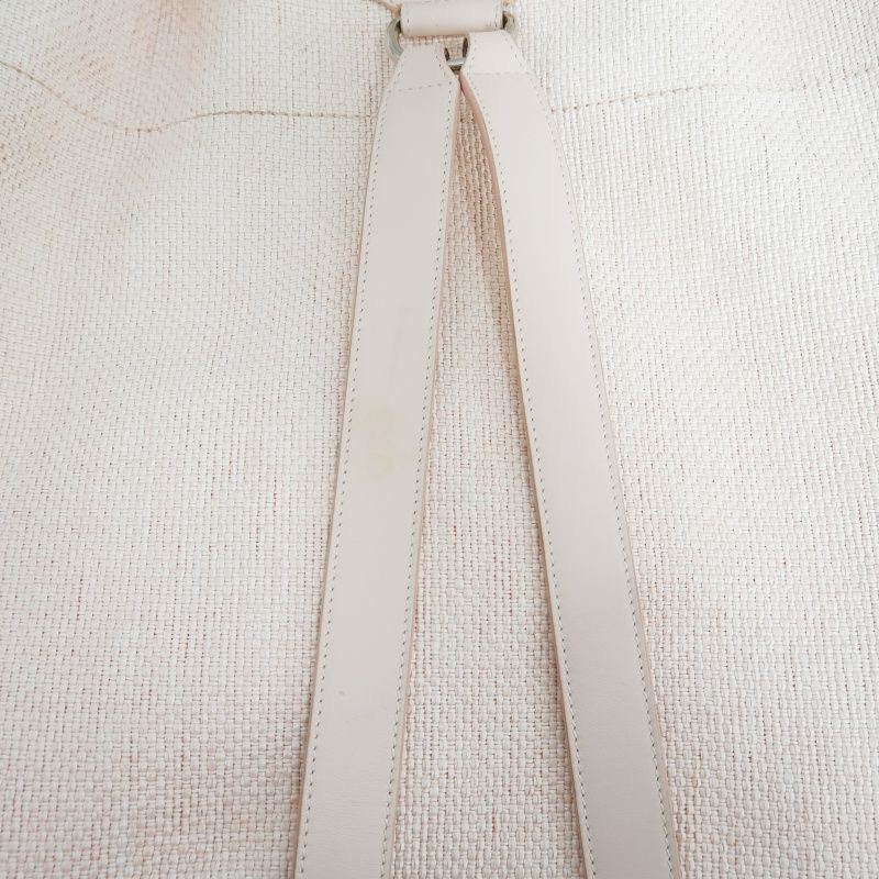 CHANEL Deauville Backpack Drawstring, Pink Canvas, Authenticity Card Included