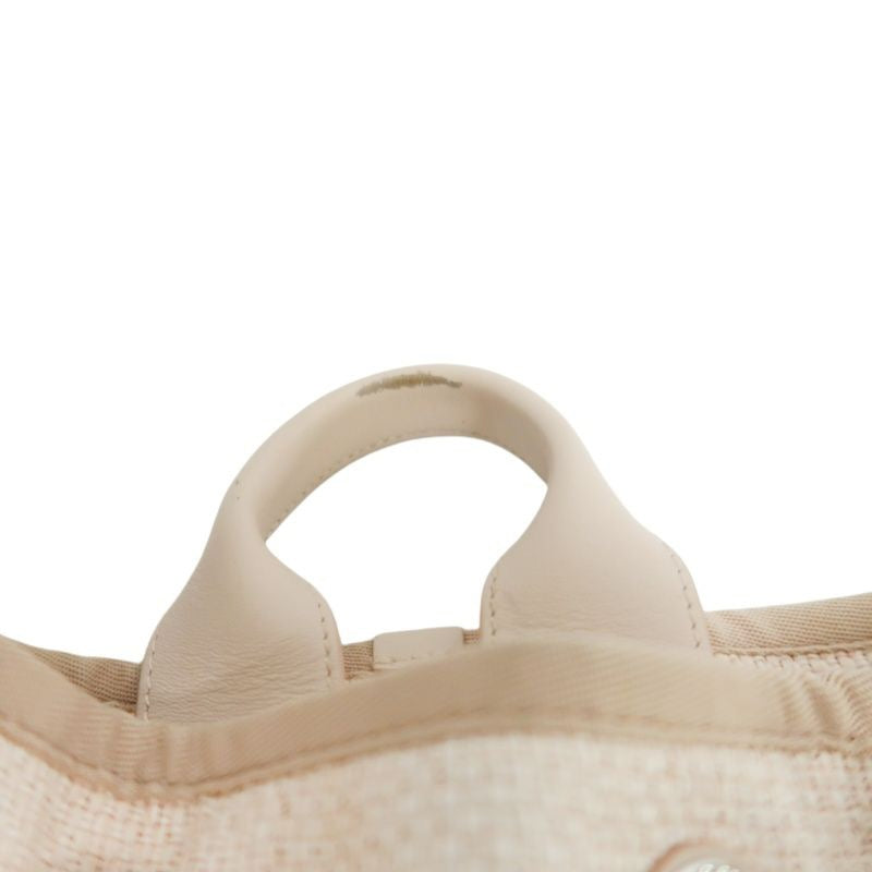 CHANEL Deauville Backpack Drawstring, Pink Canvas, Authenticity Card Included