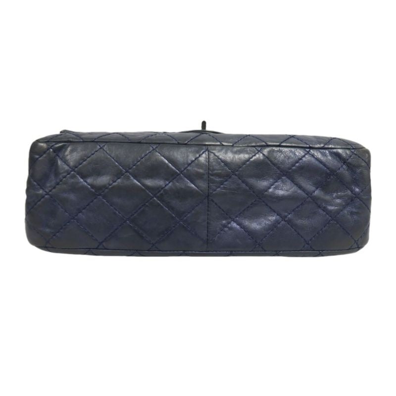 CHANEL Quilted 2.55 Shoulder Bag, Lambskin, Navy