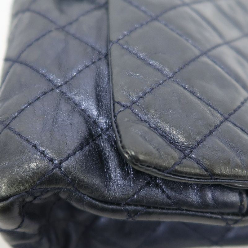 CHANEL Quilted 2.55 Shoulder Bag, Lambskin, Navy