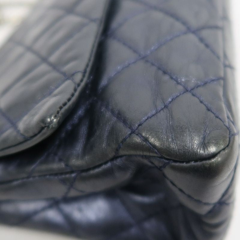 CHANEL Quilted 2.55 Shoulder Bag, Lambskin, Navy