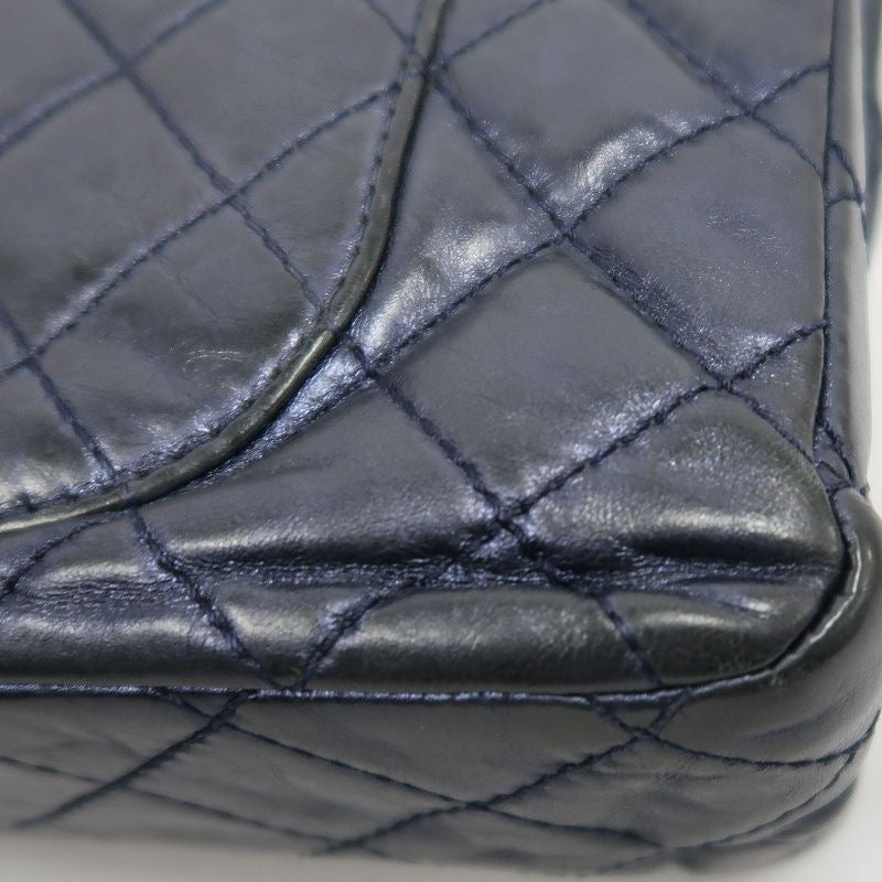 CHANEL Quilted 2.55 Shoulder Bag, Lambskin, Navy