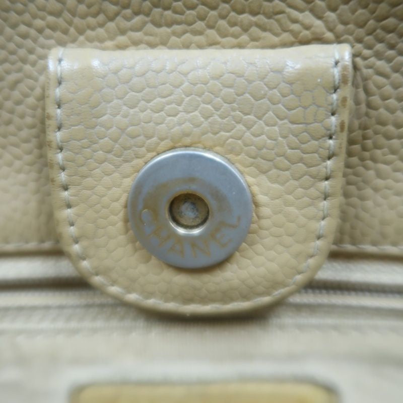 CHANEL Quilted GST Tote Bag, Caviar Leather, Milk Tea Beige, Gold-Tone Hardware, With Guarantee Card