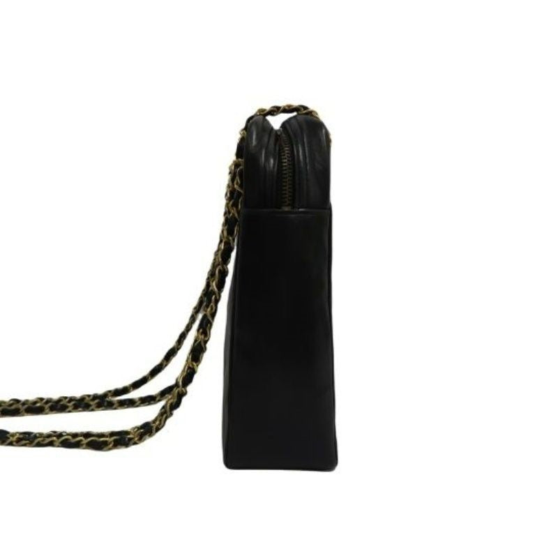CHANEL Quilted Shoulder Bag, Lambskin, Black, Gold-Tone Hardware, With Guarantee Card
