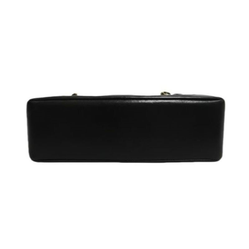 CHANEL Quilted Shoulder Bag, Lambskin, Black, Gold-Tone Hardware, With Guarantee Card