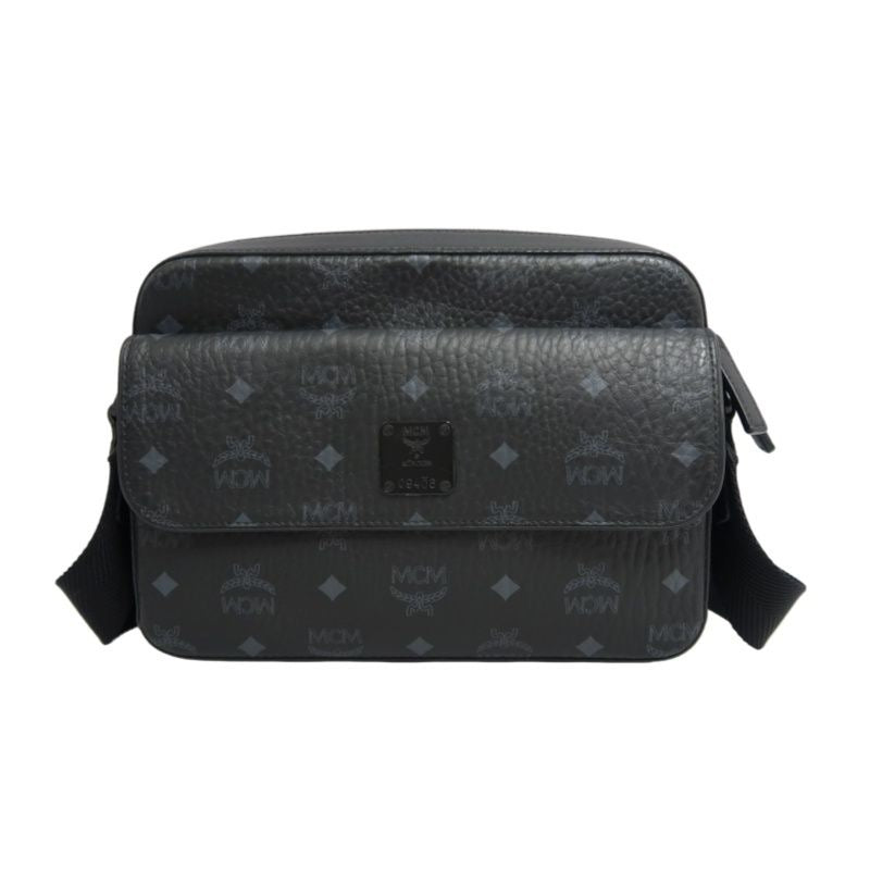 MCM (MCM), shoulder bag, black, with dust bag. MCM black PVC shoulder bag.