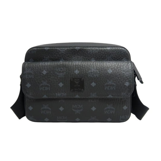 MCM (MCM), shoulder bag, black, with dust bag. MCM black PVC shoulder bag.