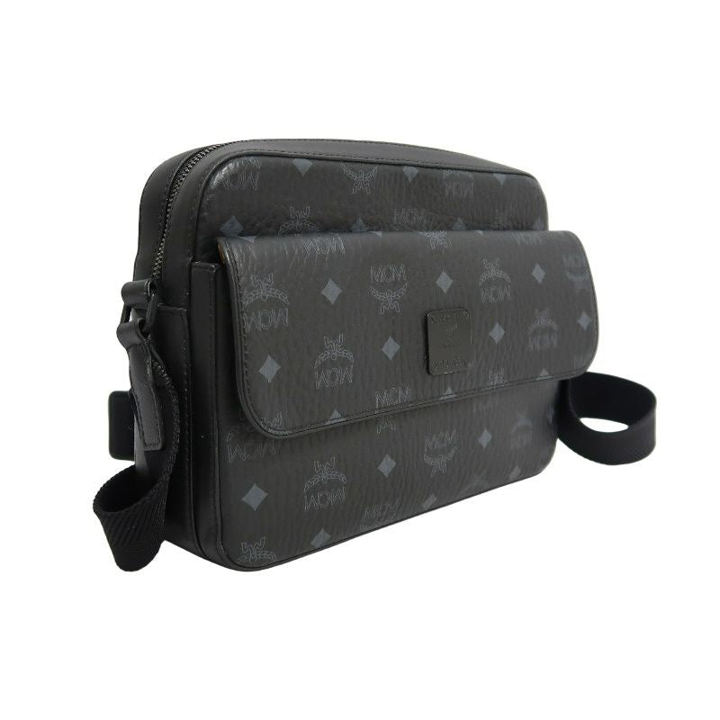 MCM (MCM), shoulder bag, black, with dust bag. MCM black PVC shoulder bag.