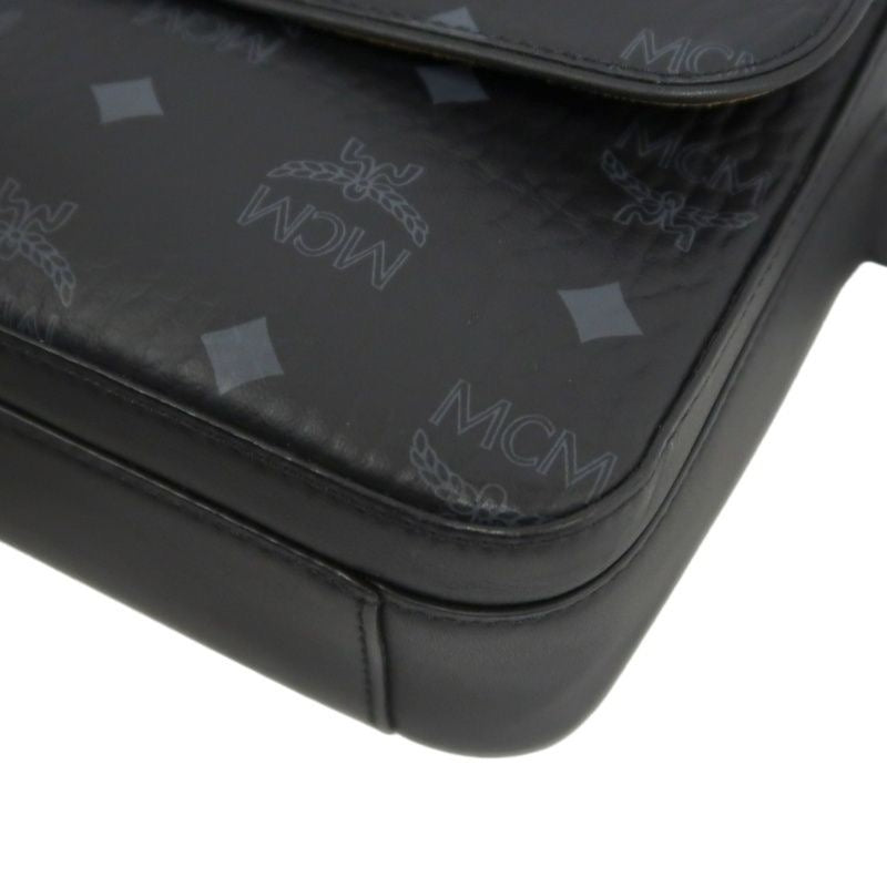 MCM (MCM), shoulder bag, black, with dust bag. MCM black PVC shoulder bag.