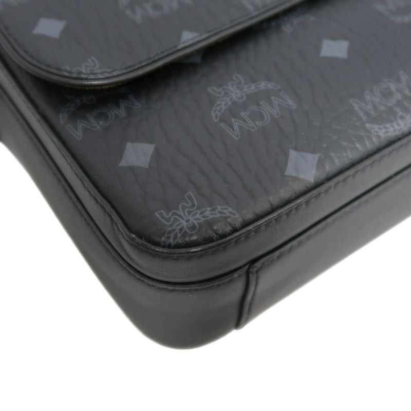 MCM (MCM), shoulder bag, black, with dust bag. MCM black PVC shoulder bag.