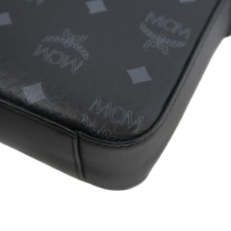MCM (MCM), shoulder bag, black, with dust bag. MCM black PVC shoulder bag.