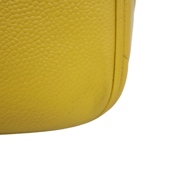 CHANEL Hilton Replica Tote Bag, Yellow Caviar Leather, Gold Hardware with Medallion