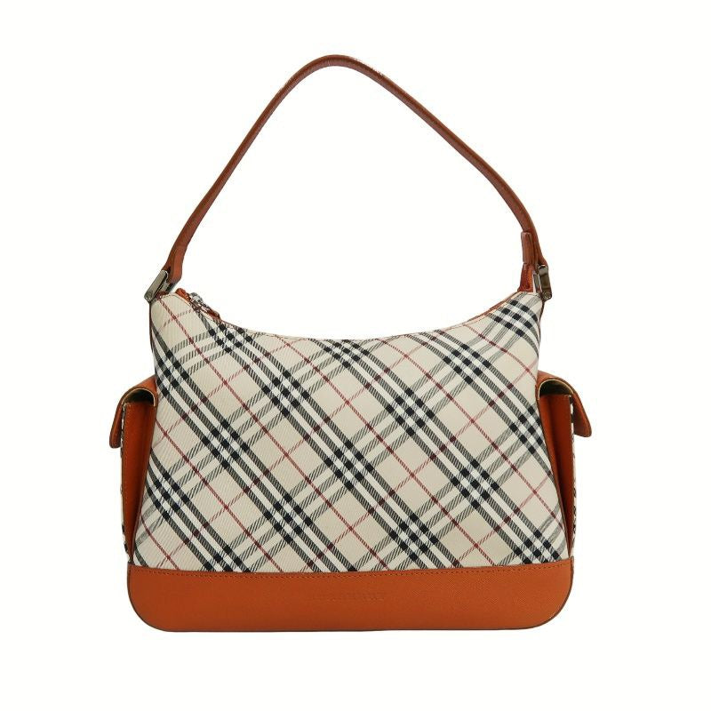 BURBERRY (Burberry), Nova Check shoulder bag, canvas material, beige/orange.