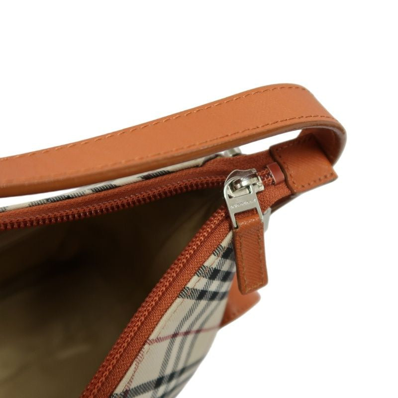 BURBERRY (Burberry), Nova Check shoulder bag, canvas material, beige/orange.