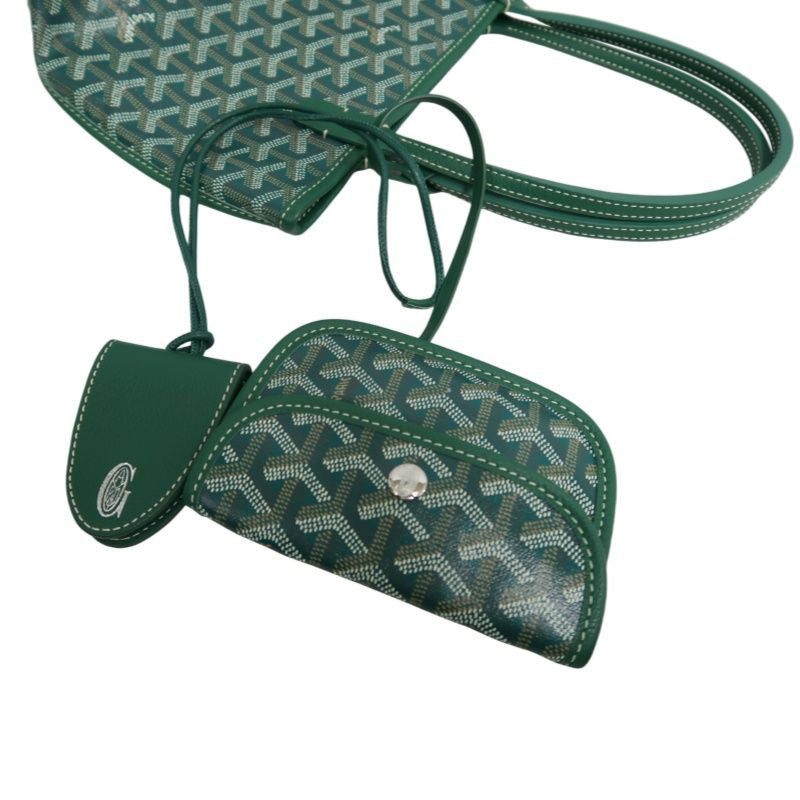 GOYARD green classic pattern PVC basket-style shoulder bag