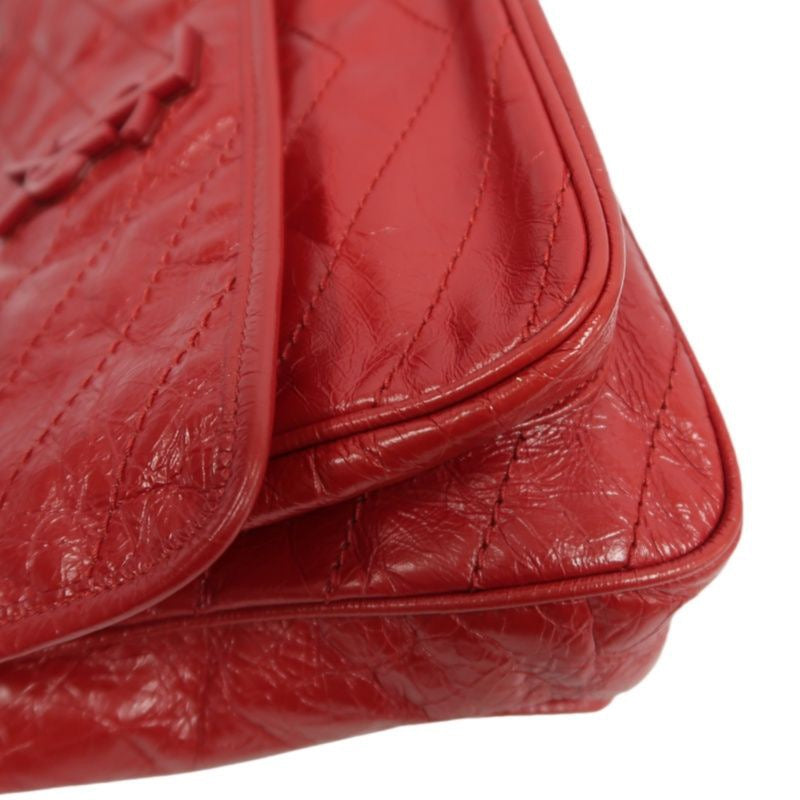 YSL Saint Laurent NIKI Shoulder Bag, Red Waxed Leather