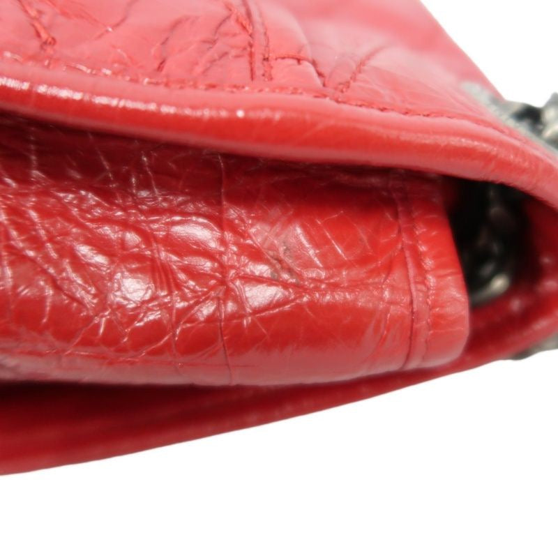 YSL Saint Laurent NIKI Shoulder Bag, Red Waxed Leather