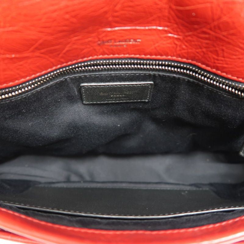 YSL Saint Laurent NIKI Shoulder Bag, Red Waxed Leather
