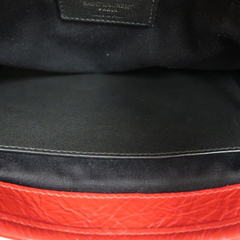 YSL Saint Laurent NIKI Shoulder Bag, Red Waxed Leather