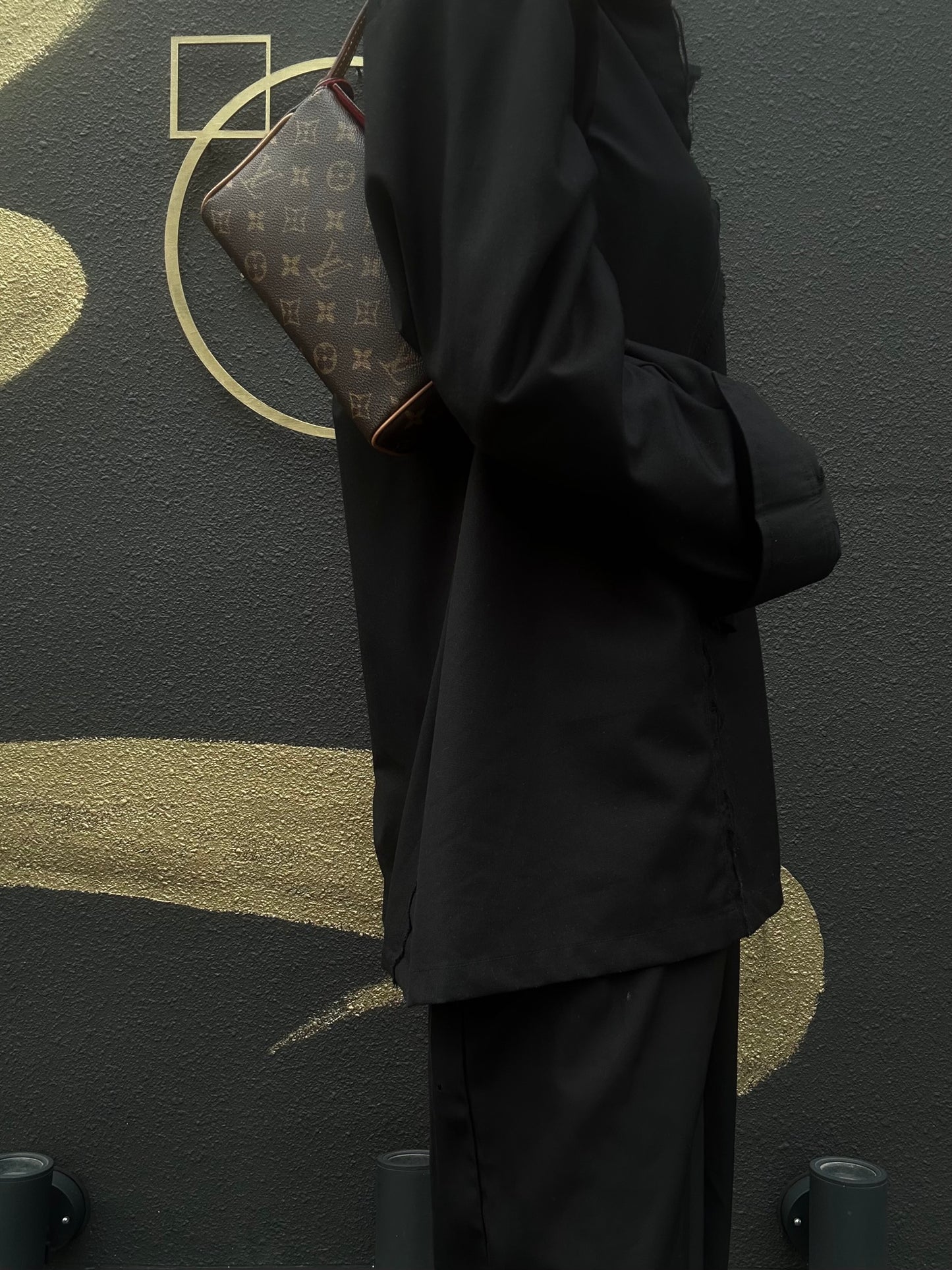 LOUIS VUITTON Recital Monogram Brown Handbag LV Monogram PVC Underarm Bag