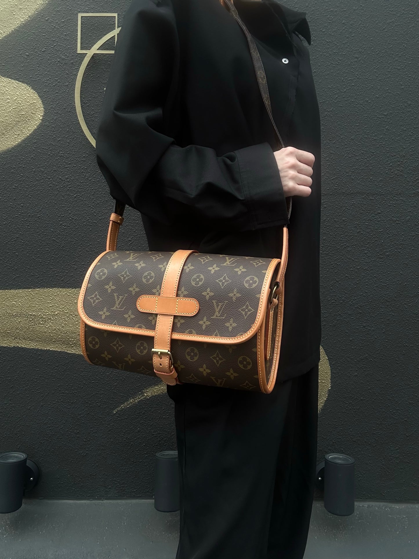 LOUIS VUITTON Marne Monogram Brown Shoulder Bag LV Monogram PVC Crossbody Bag