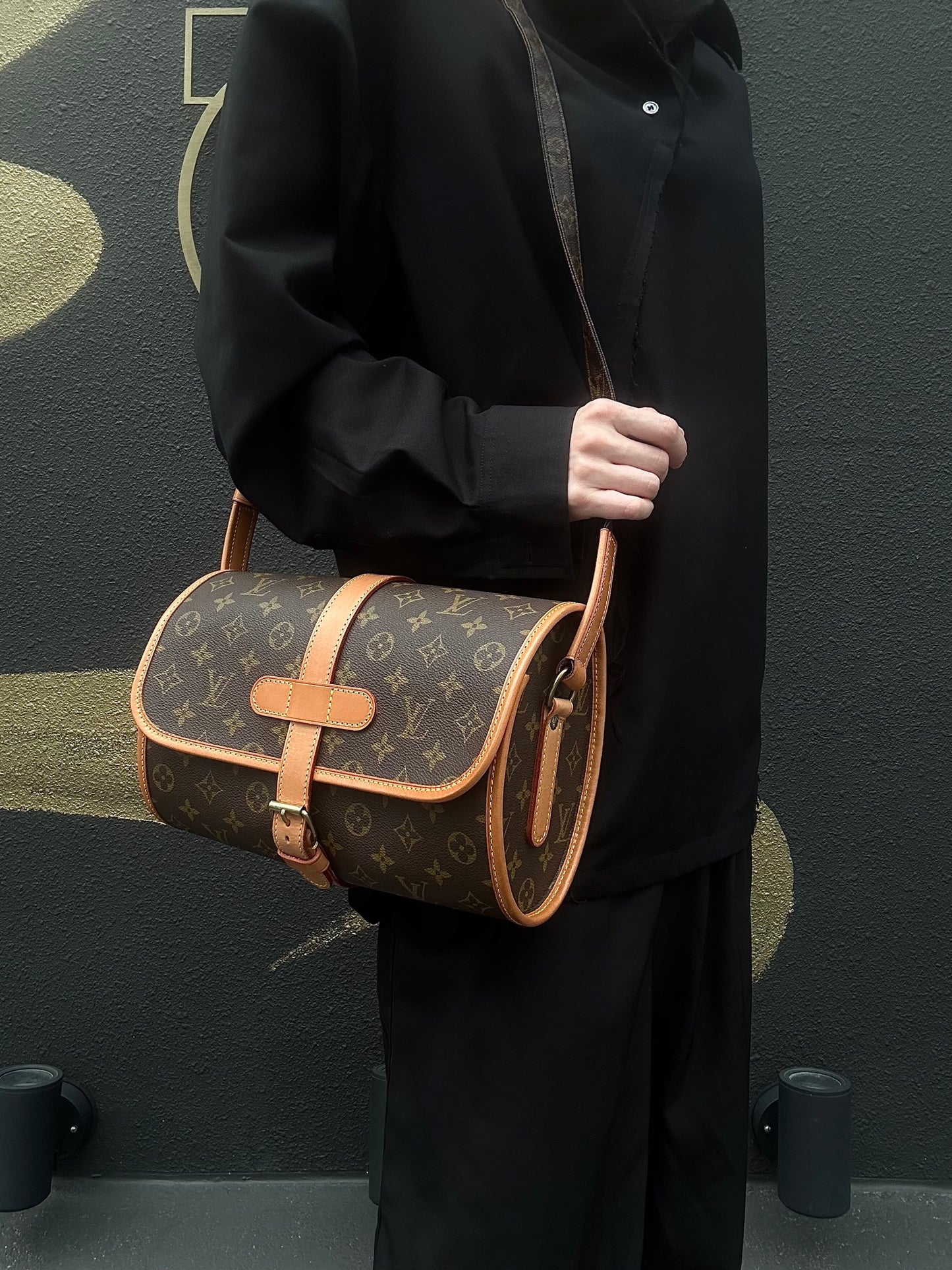 LOUIS VUITTON Marne Monogram Brown Shoulder Bag LV Monogram PVC Crossbody Bag