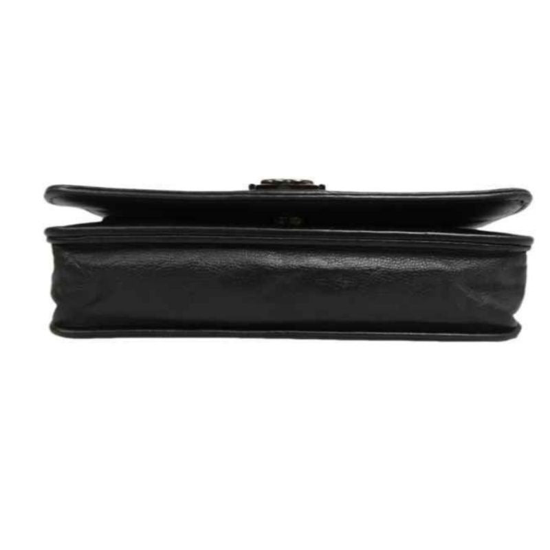 CHANEL Boy Quilted Shoulder Bag, Caviar Leather, Black, Black-Tone Hardware