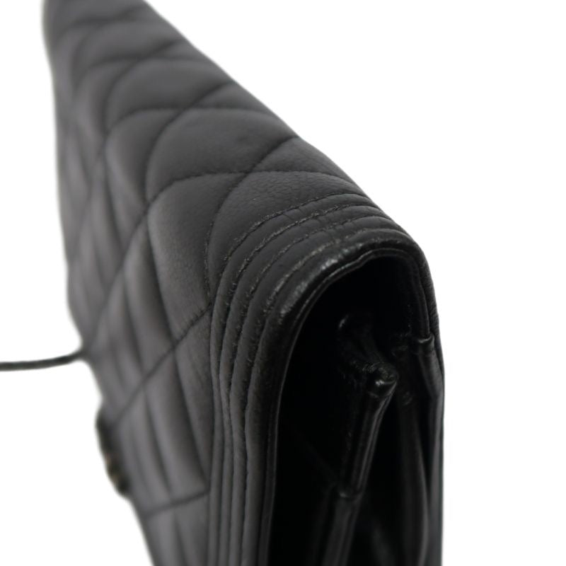 CHANEL Boy Quilted Shoulder Bag, Caviar Leather, Black, Black-Tone Hardware