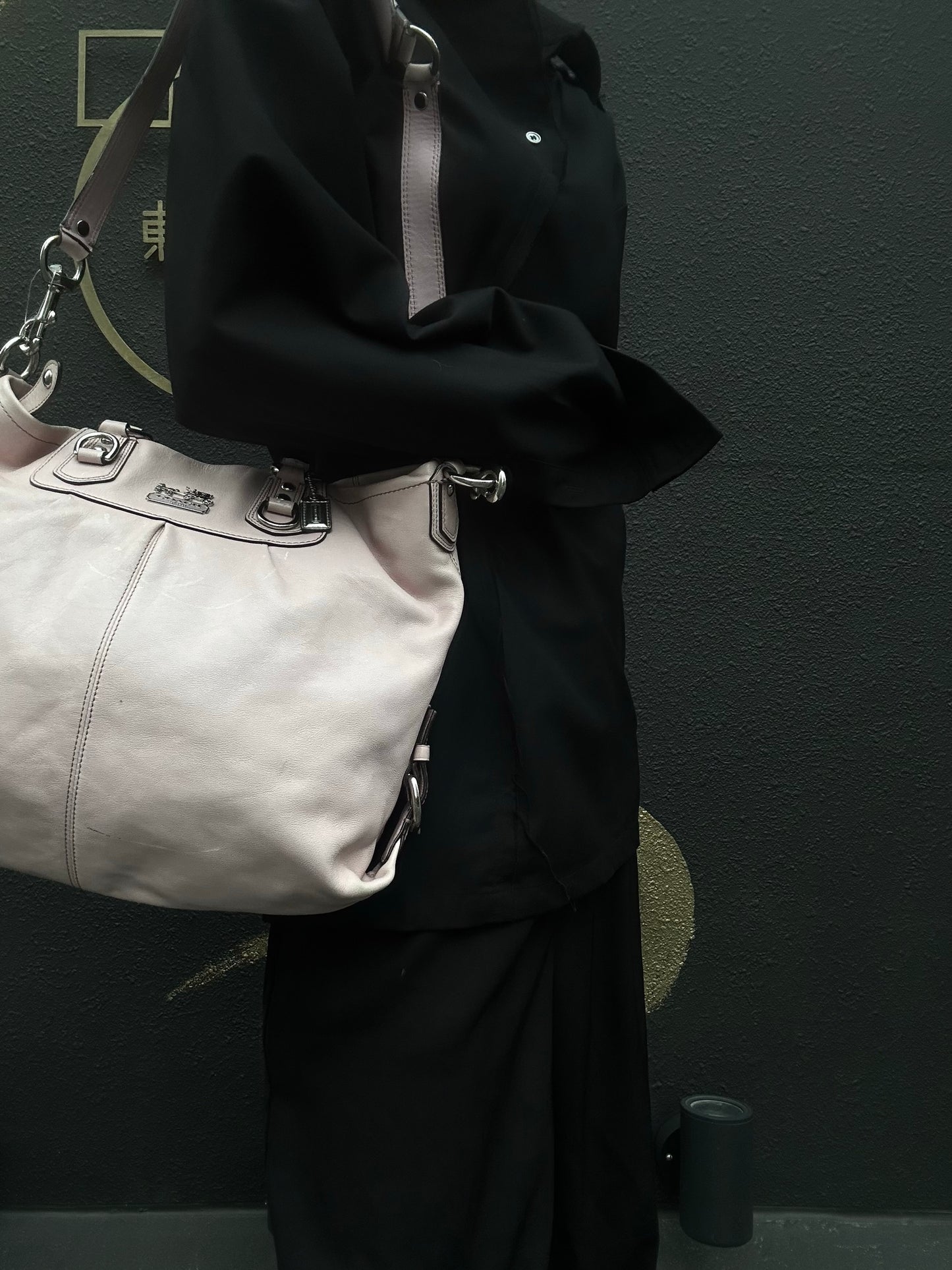 COACH pink PVC crossbody handbag