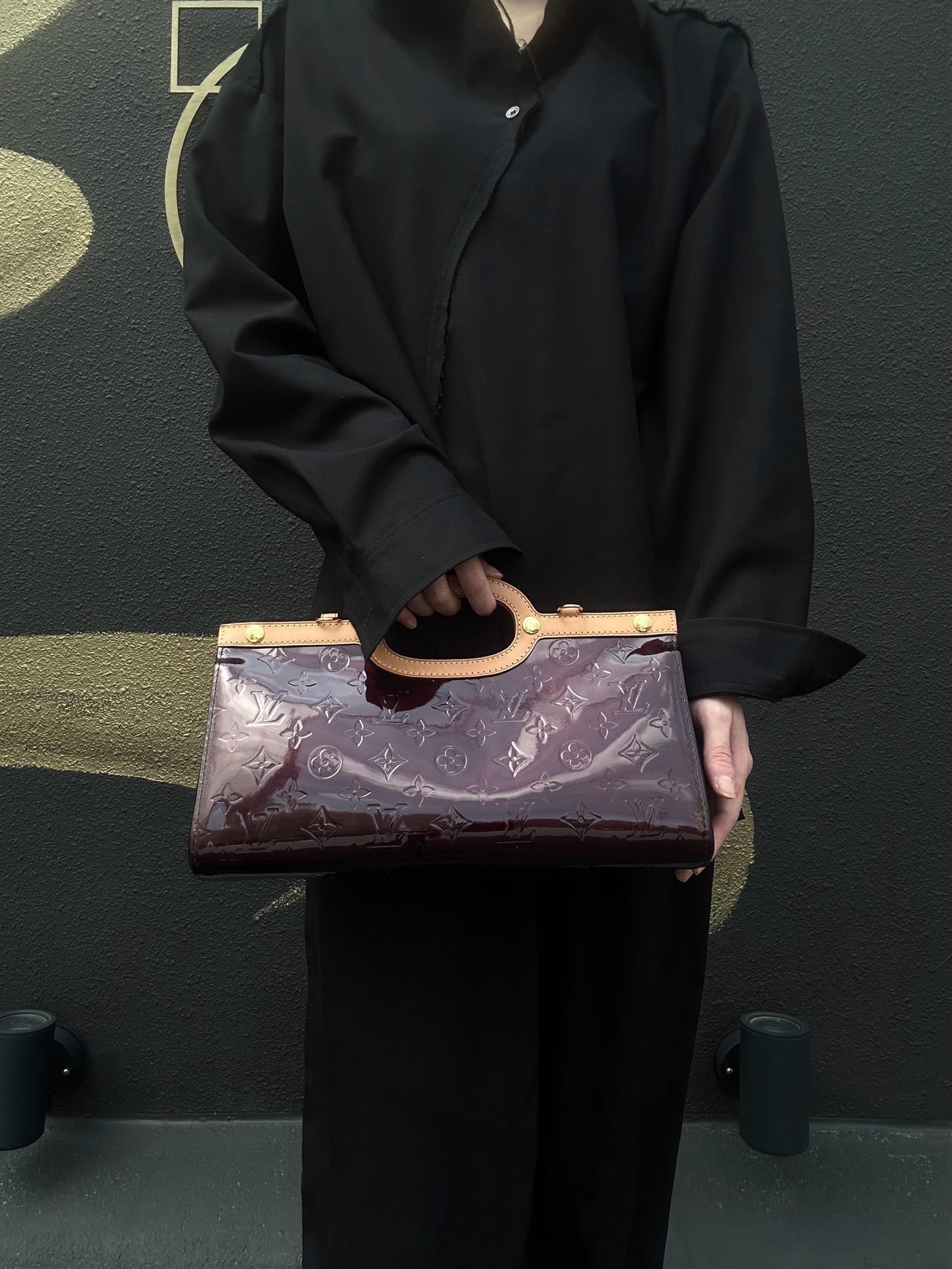 Louis Vuitton Vuitton Roxbury Drive Vernis Handbag Amaranthe Purple Louis Vuitton Burgundy Vernis Handbag
