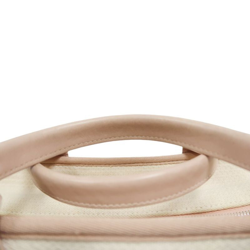 CHANEL Deauville Bowling Bag, Pink Canvas, With Guarantee Card
