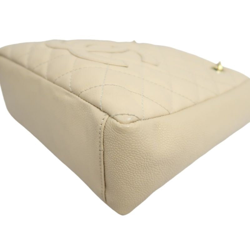 CHANEL Caviar Leather GST Tote Bag, Milk Tea Beige with Gold-Tone Hardware