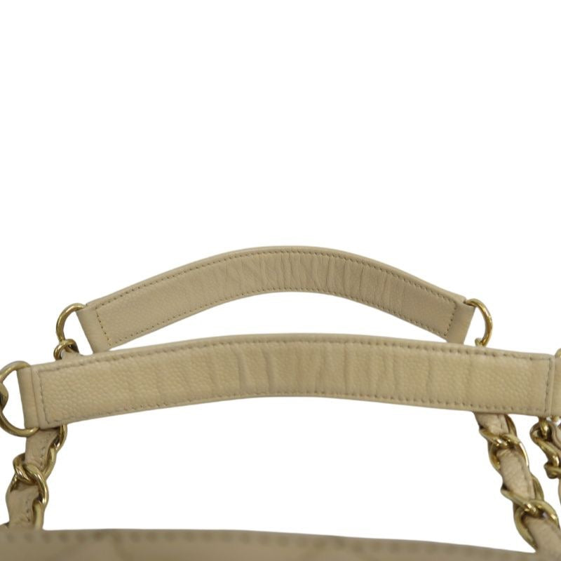 CHANEL Caviar Leather GST Tote Bag, Milk Tea Beige with Gold-Tone Hardware